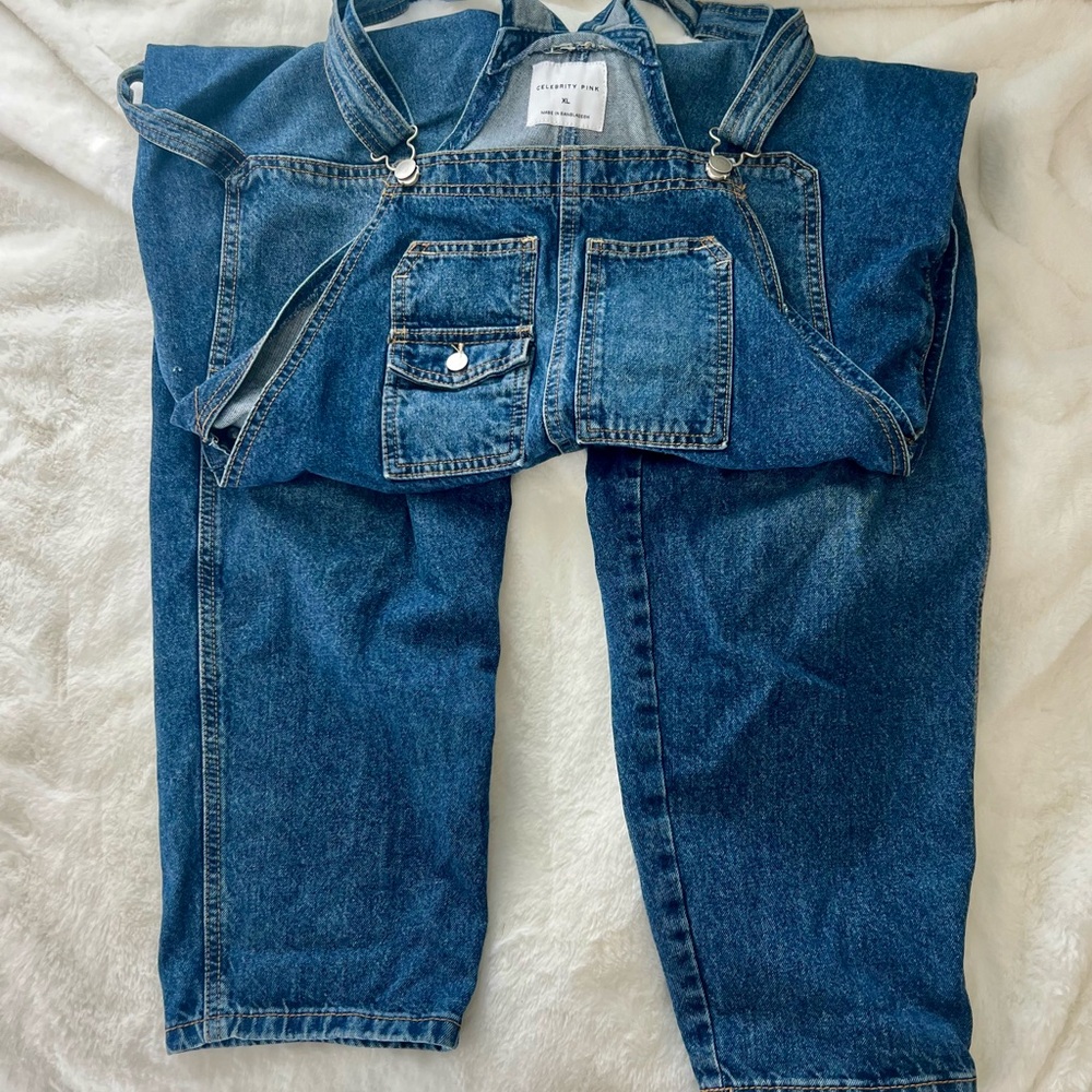 Celebrity Pink Women's Blue Denim Overalls - Picture 2 of 4